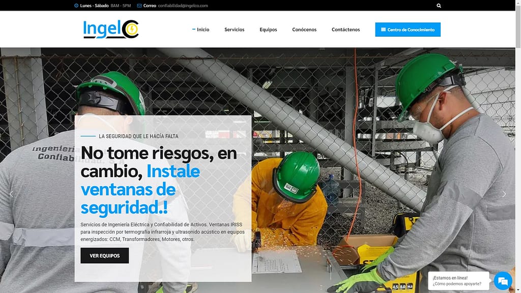Ingelco.com – portada – Desarrollo Diseño Sitio Pagina Web WordPress Panama Yupi Studio
